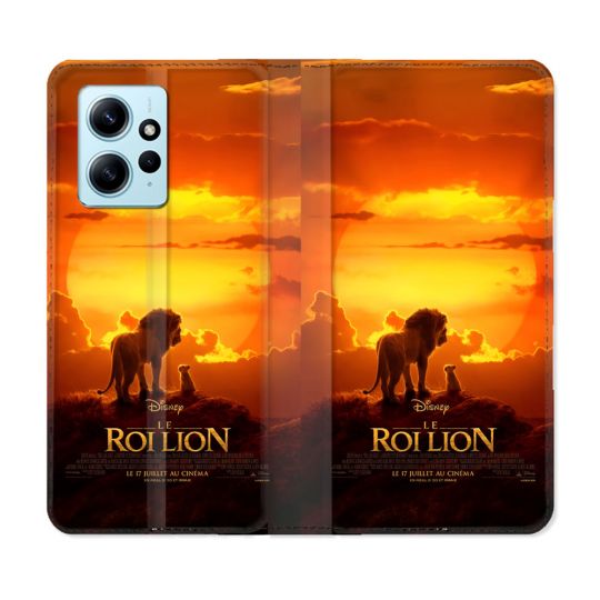 Housse Cuir Portefeuille Pour Xiaomi Redmi Note 12 4G Le Roi Lion Affiche