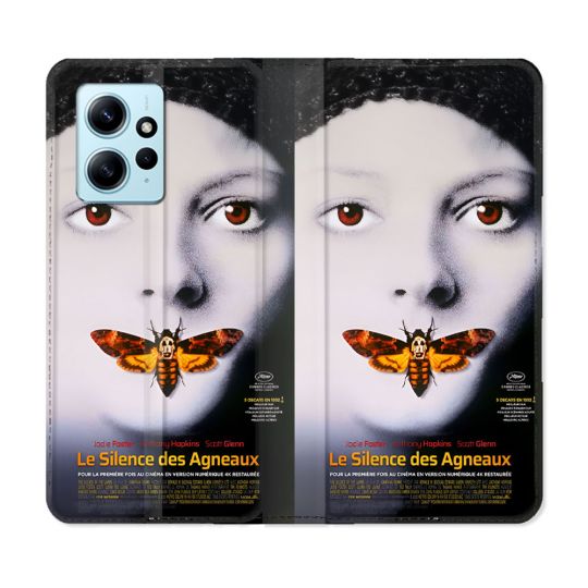 Housse Cuir Portefeuille Pour Xiaomi Redmi Note 12 4G Le Silence Des Agneaux Affiche