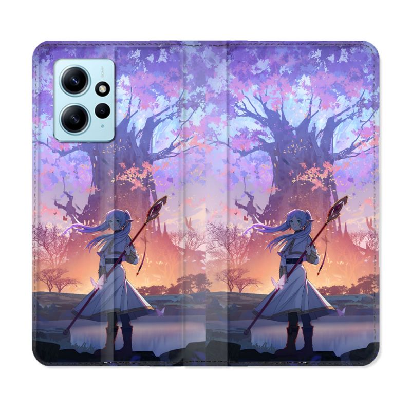 Housse Cuir Portefeuille Pour Xiaomi Redmi Note 12 4G Manga Frieren