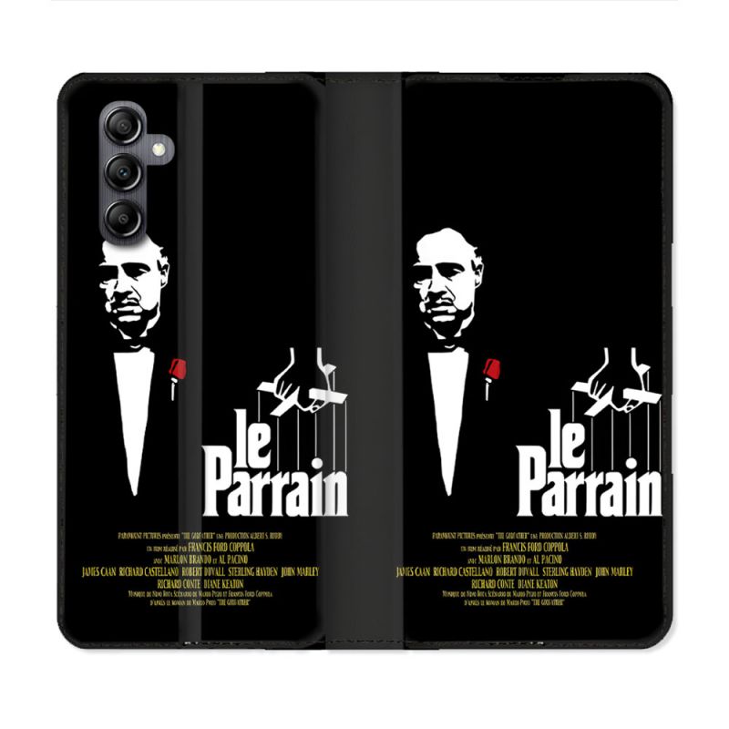 Housse Cuir Portefeuille Pour Samsung Galaxy A25 5G Le Parrain Affiche