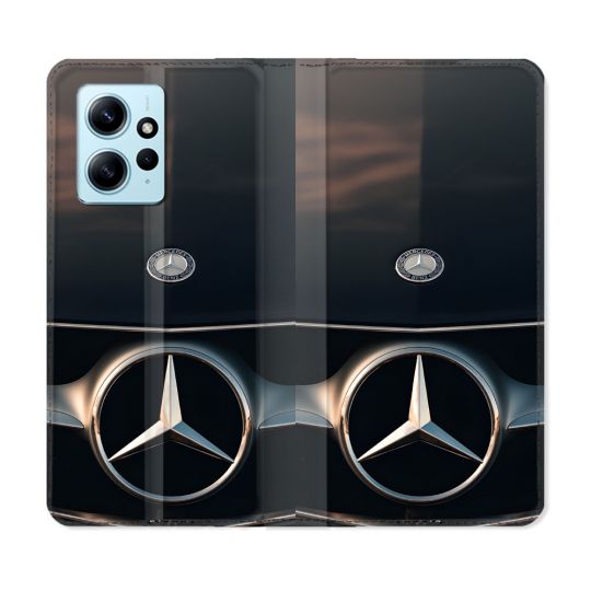 Housse Cuir Portefeuille Pour Xiaomi Redmi Note 12 4G Mercedes Calendre