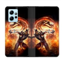 Housse Cuir Portefeuille Pour Xiaomi Redmi Note 12 4G Mortal Combat