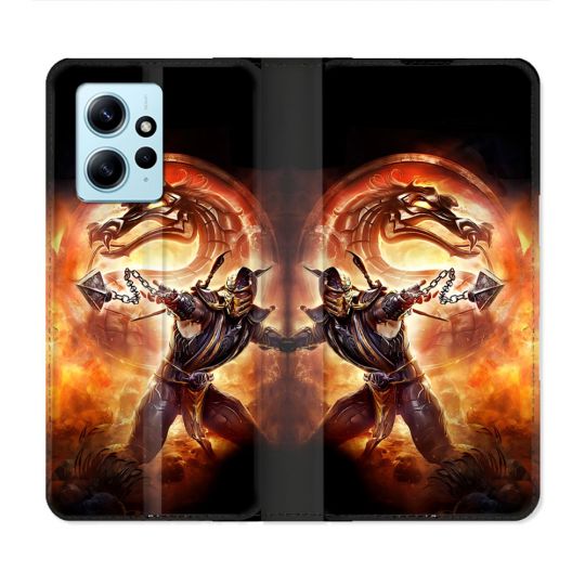 Housse Cuir Portefeuille Pour Xiaomi Redmi Note 12 4G Mortal Combat