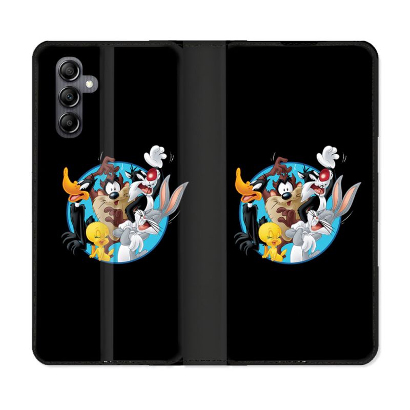 Housse Cuir Portefeuille Pour Samsung Galaxy A25 5G Looney Tunes