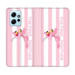 Housse Cuir Portefeuille Pour Xiaomi Redmi Note 12 4G Panthere Rose