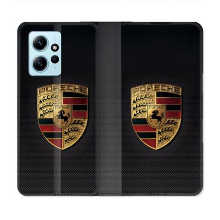 Housse Cuir Portefeuille Pour Xiaomi Redmi Note 12 4G Porsche Carbone