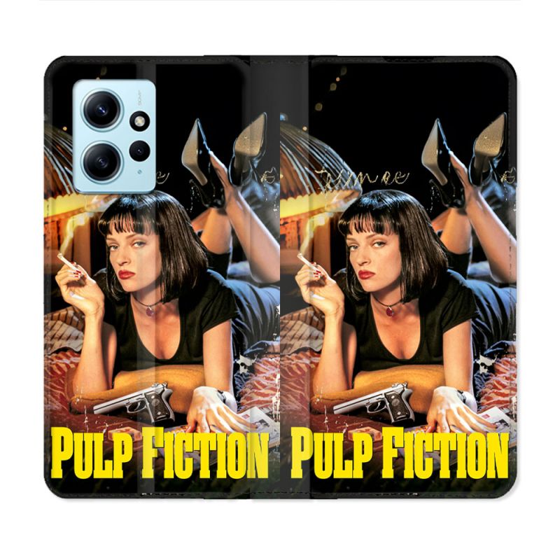 Housse Cuir Portefeuille Pour Xiaomi Redmi Note 12 4G Pulp Fiction Affiche