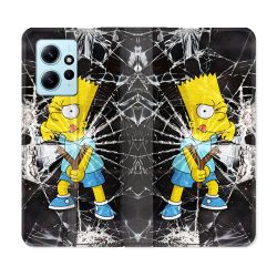 Housse Cuir Portefeuille Pour Xiaomi Redmi Note 12 4G Simpson Bart