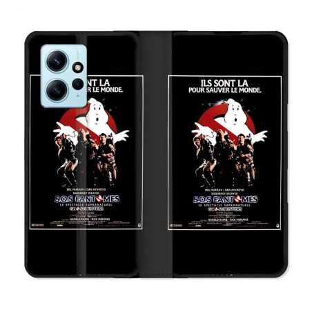 Housse Cuir Portefeuille Pour Xiaomi Redmi Note 12 4G SOS Fantome Affiche