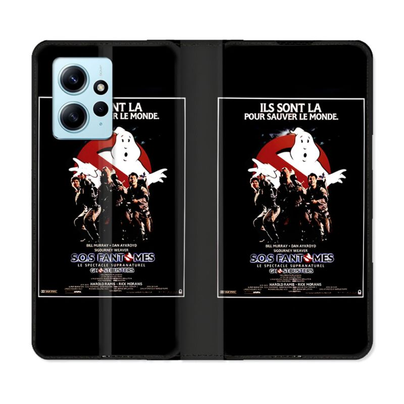 Housse Cuir Portefeuille Pour Xiaomi Redmi Note 12 4G SOS Fantome Affiche