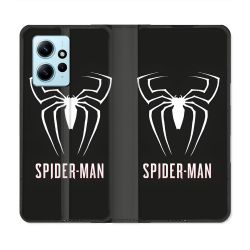 Housse Cuir Portefeuille Pour Xiaomi Redmi Note 12 4G Spiderman Logo