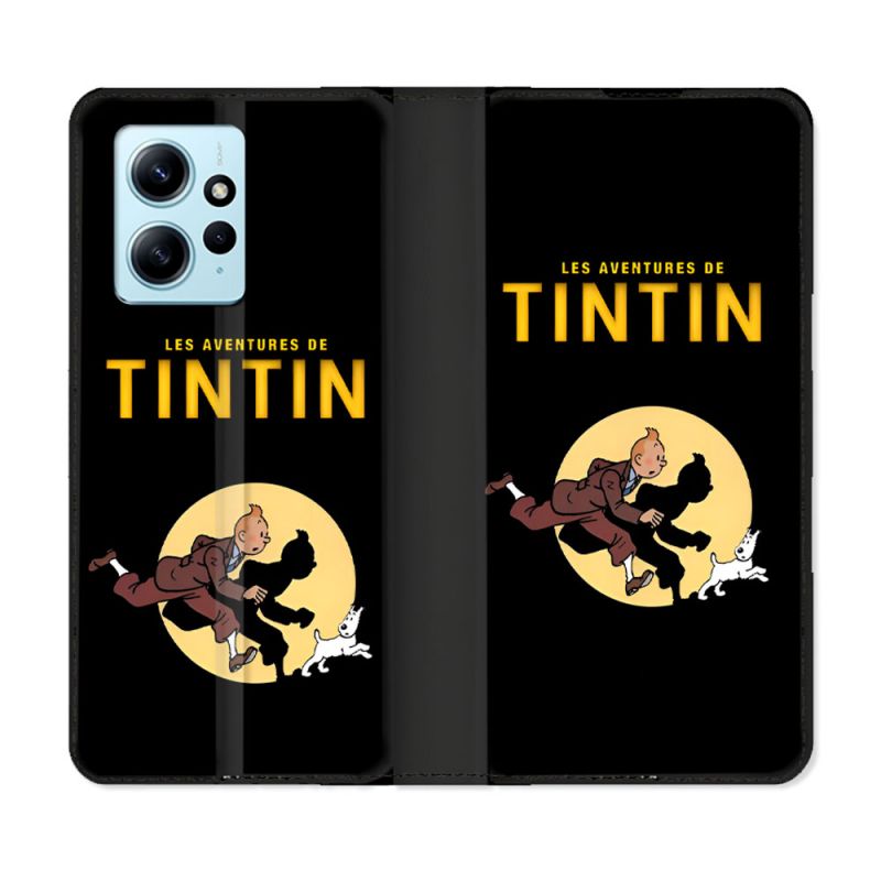 Housse Cuir Portefeuille Pour Xiaomi Redmi Note 12 4G Tintin Classique