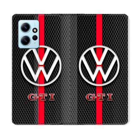 Housse Cuir Portefeuille Pour Xiaomi Redmi Note 12 4G Volkwagen Line