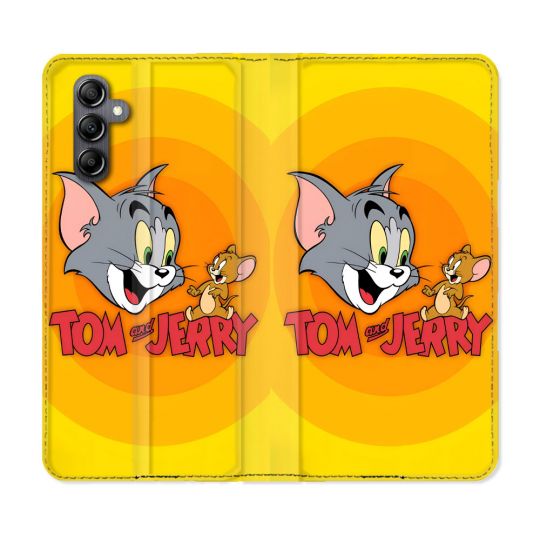 Housse Cuir Portefeuille Pour Samsung Galaxy A25 5G Tom Jerry