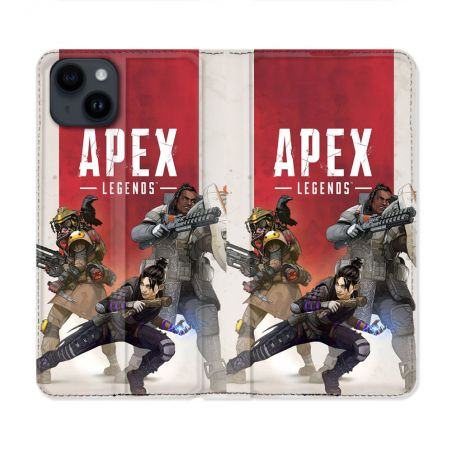 Housse Cuir Portefeuille Pour Iphone 15 (6.1) Apex
