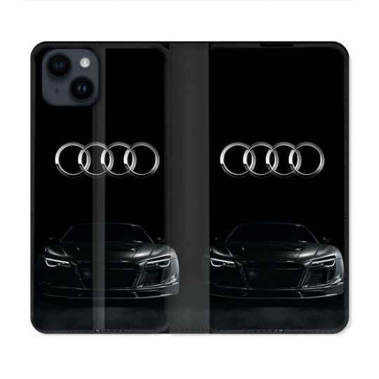 Housse Cuir Portefeuille Pour Iphone 15 (6.1) Audi