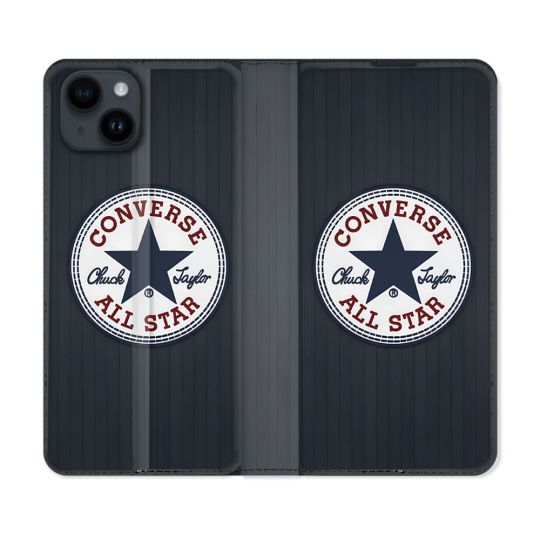 Housse Cuir Portefeuille Pour Iphone 15 (6.1) Converse