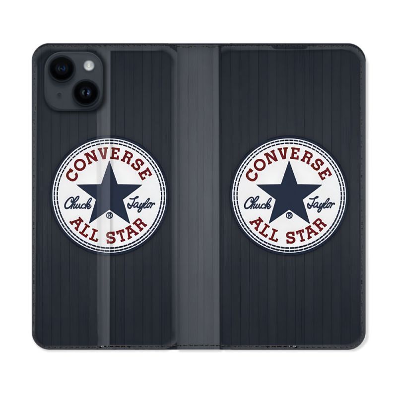 Housse Cuir Portefeuille Pour Iphone 15 (6.1) Converse