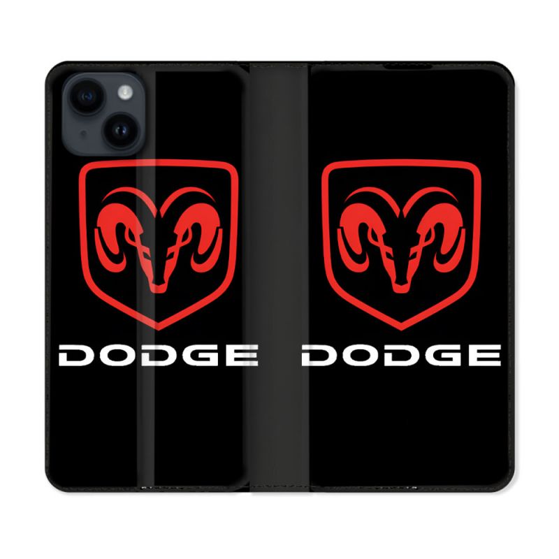 Housse Cuir Portefeuille Pour Iphone 15 (6.1) Dodge