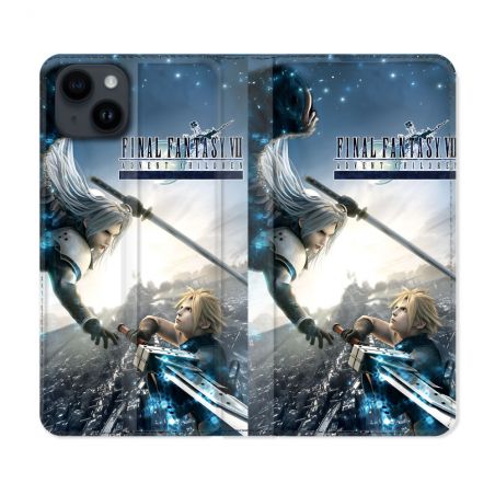 Housse Cuir Portefeuille Pour Iphone 15 (6.1) Final Fantaisy