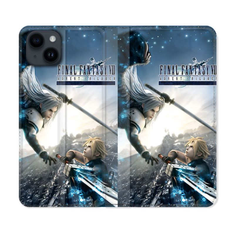 Housse Cuir Portefeuille Pour Iphone 15 (6.1) Final Fantaisy