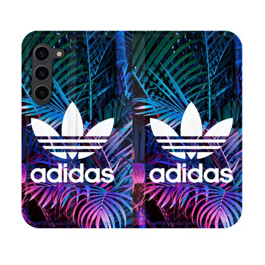 Housse Cuir Portefeuille Pour Samsung Galaxy S23 Adidas Palmier