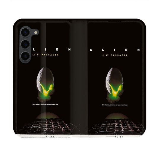 Housse Cuir Portefeuille Pour Samsung Galaxy S23 Alien Affiche