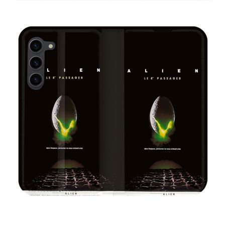 Housse Cuir Portefeuille Pour Samsung Galaxy S23 Alien Affiche