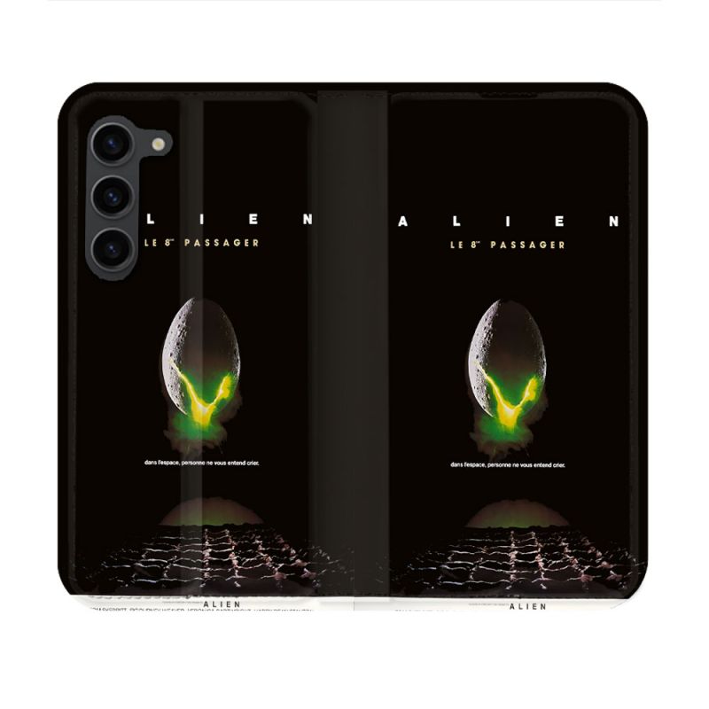 Housse Cuir Portefeuille Pour Samsung Galaxy S23 Alien Affiche
