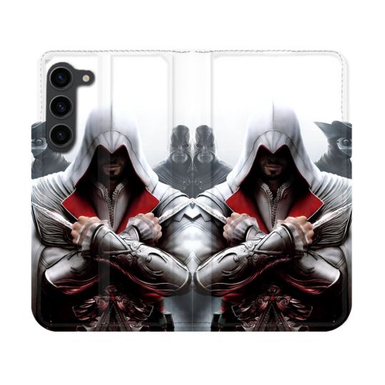 Housse Cuir Portefeuille Pour Samsung Galaxy S23 Assassin Creed Mask