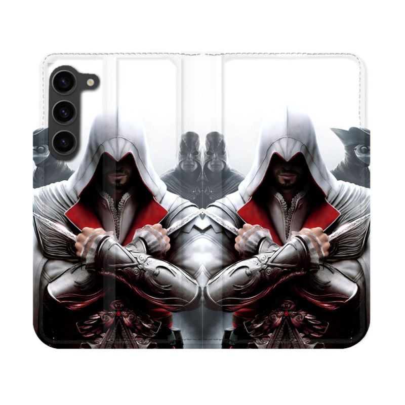 Housse Cuir Portefeuille Pour Samsung Galaxy S23 Assassin Creed Mask