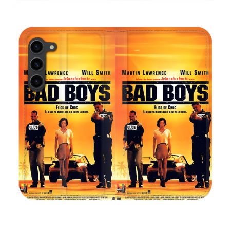 Housse Cuir Portefeuille Pour Samsung Galaxy S23 Bad Boys Affiche