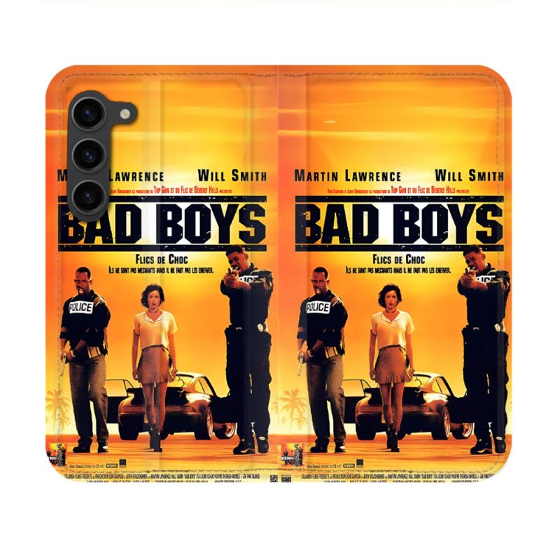 Housse Cuir Portefeuille Pour Samsung Galaxy S23 Bad Boys Affiche