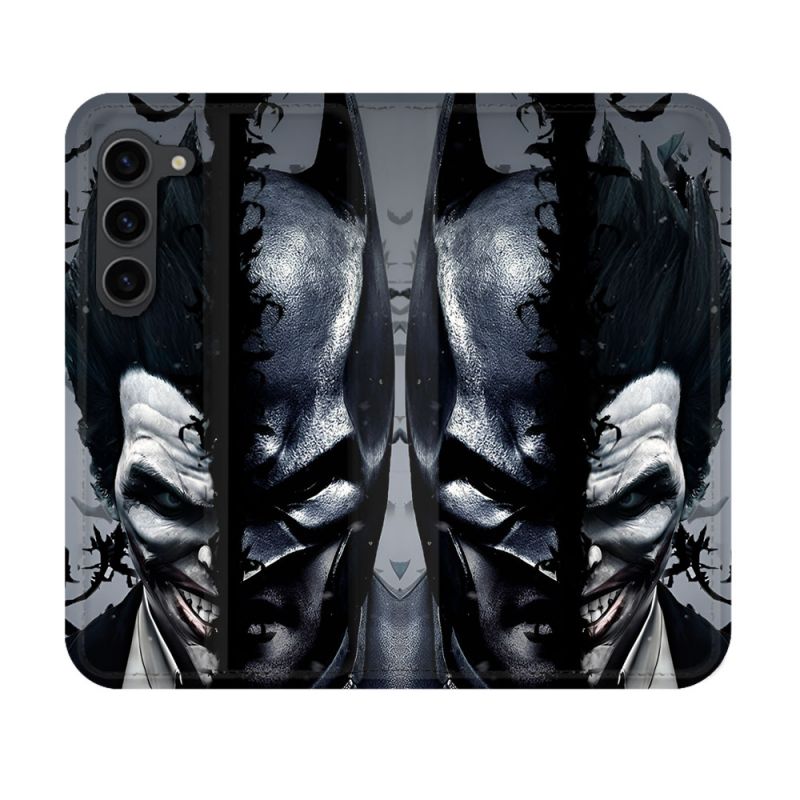 Housse Cuir Portefeuille Pour Samsung Galaxy S23 Batman Joker