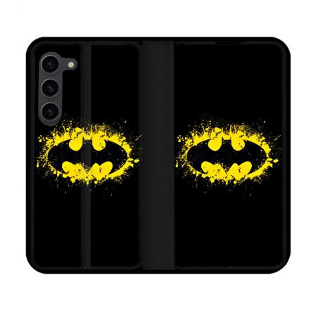 Housse Cuir Portefeuille Pour Samsung Galaxy S23 Batman Logo