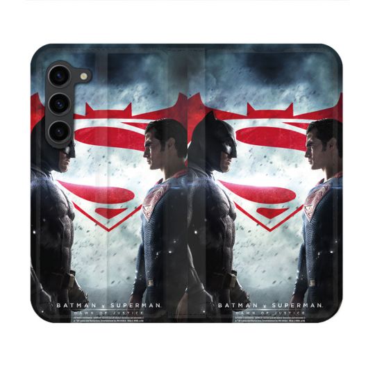Housse Cuir Portefeuille Pour Samsung Galaxy S23 Batman VS Superman