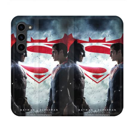 Housse Cuir Portefeuille Pour Samsung Galaxy S23 Batman VS Superman