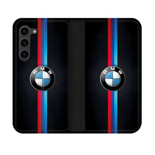 Housse Cuir Portefeuille Pour Samsung Galaxy S23 BMW Logo