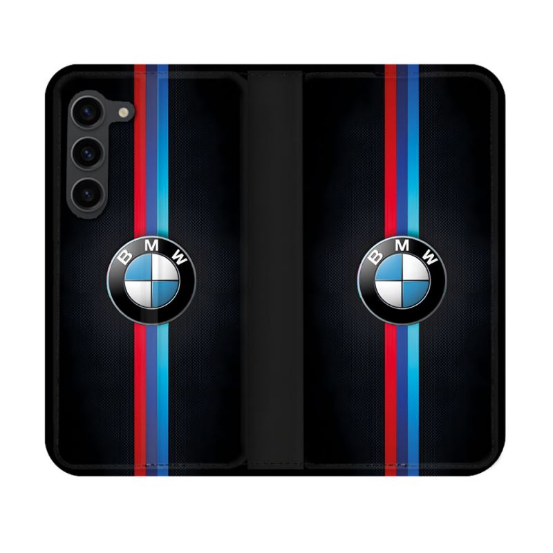 Housse Cuir Portefeuille Pour Samsung Galaxy S23 BMW Logo
