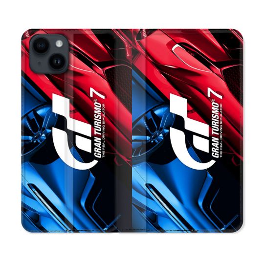 Housse Cuir Portefeuille Pour Iphone 15 (6.1) Gran Turismo