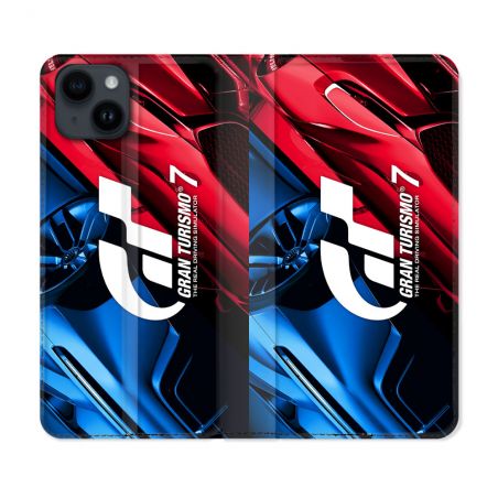 Housse Cuir Portefeuille Pour Iphone 15 (6.1) Gran Turismo