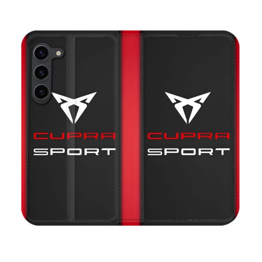 Housse Cuir Portefeuille Pour Samsung Galaxy S23 Cupra