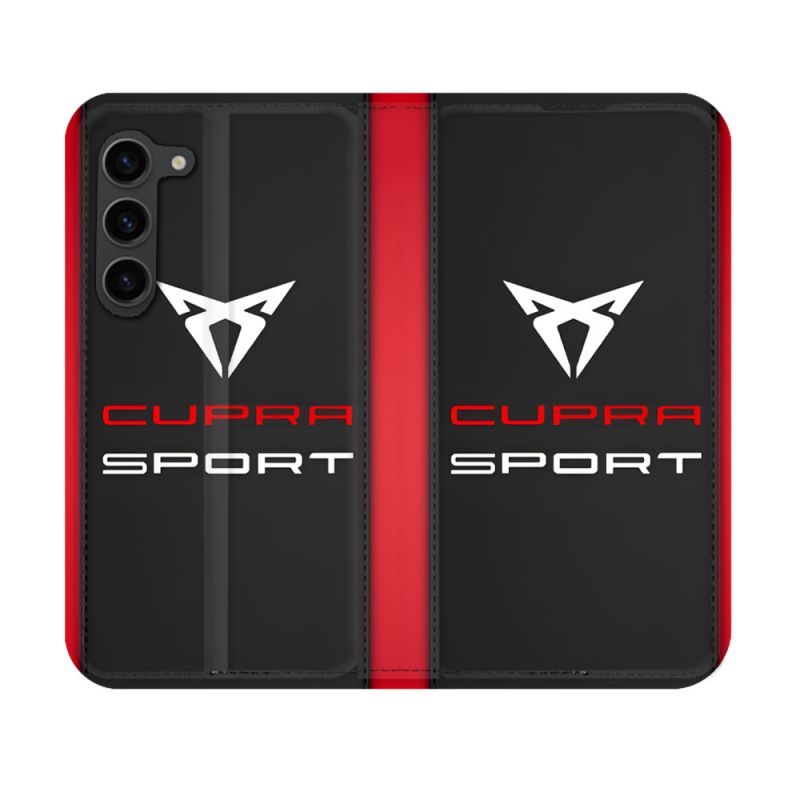 Housse Cuir Portefeuille Pour Samsung Galaxy S23 Cupra