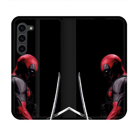 Housse Cuir Portefeuille Pour Samsung Galaxy S23 Deadpool Epee