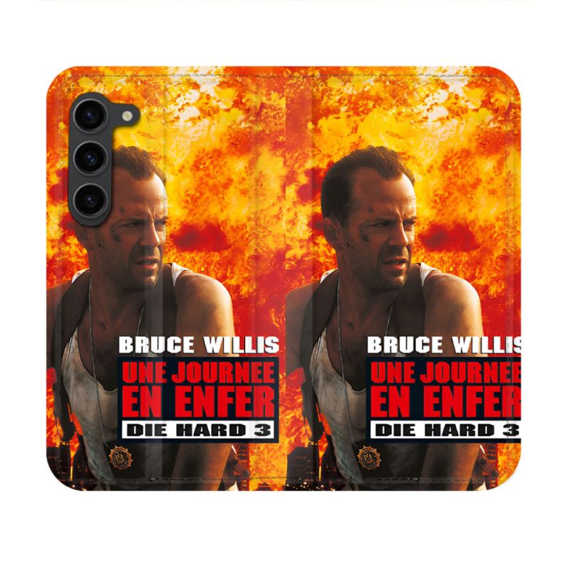 Housse Cuir Portefeuille Pour Samsung Galaxy S23 Die Hard Affiche