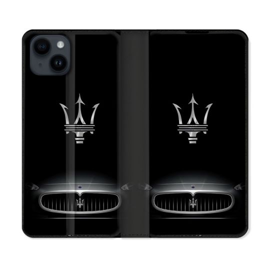 Housse Cuir Portefeuille Pour Iphone 15 (6.1) Maserati
