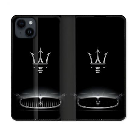 Housse Cuir Portefeuille Pour Iphone 15 (6.1) Maserati