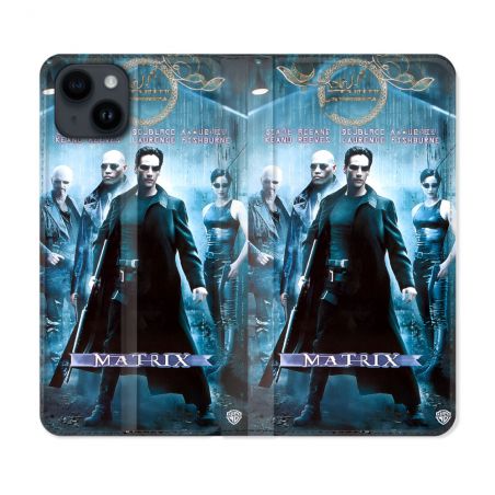 Housse Cuir Portefeuille Pour Iphone 15 (6.1) Matrix Affiche