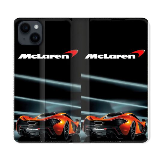 Housse Cuir Portefeuille Pour Iphone 15 (6.1) Mc Laren