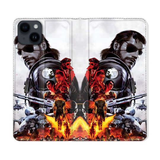 Housse Cuir Portefeuille Pour Iphone 15 (6.1) Metal Gear Solid